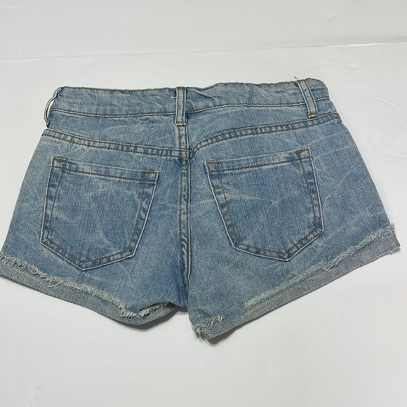 Forever 21 - flag design blue Jean shorts - size 25 - Picture 2 of 3